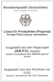 Die Privatpilotenlizenz nach JAR-FCL