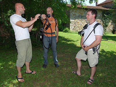 Trockenübung zum Safety-Drill mit GUE Instructor Tom Karch (links)